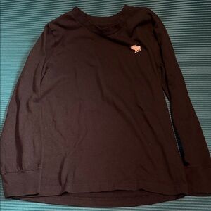 Abercrombie Kids Black Long Sleeve Tee with Pink Logo